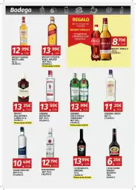 Folleto Maskom Supermercados Página 19: Whisky etiqueta roja j. walker €13,99, Ginebra Beefeater €13,50