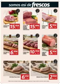 Folleto Maskom Supermercados Página 2: Filetes de vacuno especial empanar tapa/contra €15,99, Muslos pollo frescos €2,90