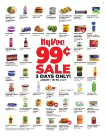 Hy-Vee weekly ad Page 1: Holten Meats extra value beef patties €5,94, Hy-Vee fresh chicken drumsticks or thighs €0,99