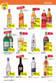 Folleto Supermercados MAS Página 49: Ron Bacardí €12,79, Ginebra Larios €11,20