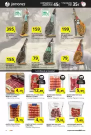 Folleto Supermercados MAS Página 8: Jamón Reserva+14 Meses Curación €4,75, MAS jamón cebo 50% raza ibérica €3,95