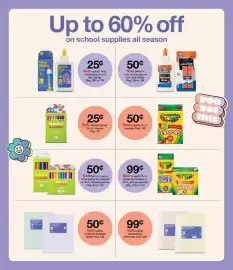 Target weekly ad week 36 Page 14: Crayola colored pencils or markers €0,99, Up&up composition notebook €0,99