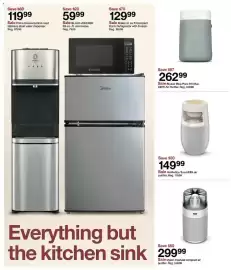 Target weekly ad week 36 Page 28: HoMedics True HEPA air purifier €149,99, Dyson HushJet compact air purifier €299,99