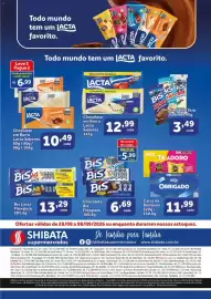 Folheto Shibata Supermercados semana 36 Página 2: Bis Lacta €13,29, Chocolate Bis Flowpack €6,69