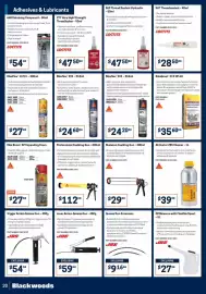 Blackwoods catalogue Page 20: Loctite 569 Thread Sealant Hydraulic €47,50, Trigger Action Grease Gun - 450g JBS €54,00