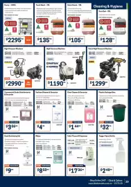 Blackwoods catalogue Page 29: Disinfectant pine €3,06, Floor Cleaner & Decanter €1,44