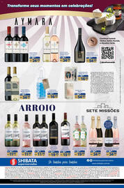 Folheto Shibata Supermercados Página 8: Vinho de Mesa Branco Arroio tipos €11,99, Vinho chileno aymara reserva tipos €34,99