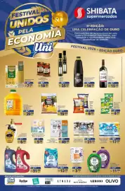 Folheto Shibata Supermercados Página 1: Batata Palito Tradicional €19,99, Fraldas Descartáveis Uni Baby Bag €49,99