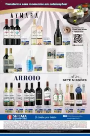 Folheto Shibata Supermercados Página 8: Vinho de Mesa Branco Arroio tipos €11,99, Vinho chileno aymara reserva tipos €34,99
