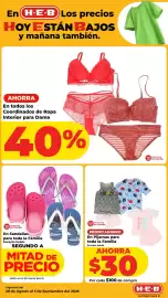 Folleto HEB Página 25: AHORRA En todos los Coordinados de Ropa Interior para Dama