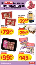 Folleto HEB Página 3: Hill country fare pollo entero con visceras €39,90, Carne De Trompo De Cerdo €79,90