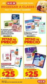 Folleto HEB Página 6: Fud pechugas de pavo virginia €25,00, Sabori en jamones y pechugas €25,00