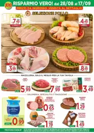 Volantino Jero Market Pagina 7: Amadori tagliata di petto di pollo €3,49, Bovino e suino macinato misto €7,99