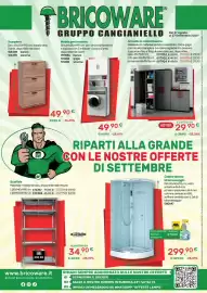 Volantino Bricoware Pagina 1: Cabina doccia idromassaggio €299,90, Mobile per lavatrice €49,90