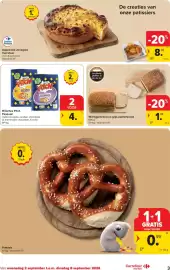 Carrefour Market folder week 36 Pagina 3: Appelcake Jonagold €8,39, Wit tijgerbrood en grijs panterbrood €1,99