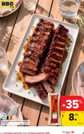 Carrefour Market folder week 36 Pagina 5: Gemarineerde varkensribbetjes met honing €8,95