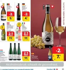 Carrefour Market folder Pagina 23: Luxemburg Moezel €11,98, Italië Molise Il Matease Pinot Grigio €11,98