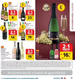 Carrefour Market folder Pagina 27: Schuimwijn Freixenet €19,98, Schuimwijn Martini €19,98