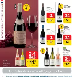 Carrefour Market folder Pagina 8: Frankrijk Rhônevallei Grignan-les-Adhémar Domaine Aubert Rood €6,99