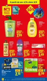 Folheto Lidl semana 36 Página 10: Renova papel higiênico extra xxl €8,99, Cien Q10 Creme Anti-Rugas Dia/ Noite €2,15
