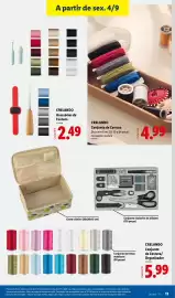 Folheto Lidl semana 36 Página 15: Crelando conjunto de costura €4,99, Crelando acessórios de costura €2,49