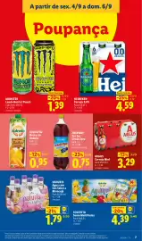 Folheto Lidl semana 36 Página 9: Freeway iced tea limão zero €0,75, Naturis água com gás sabor a maracujá €1,79