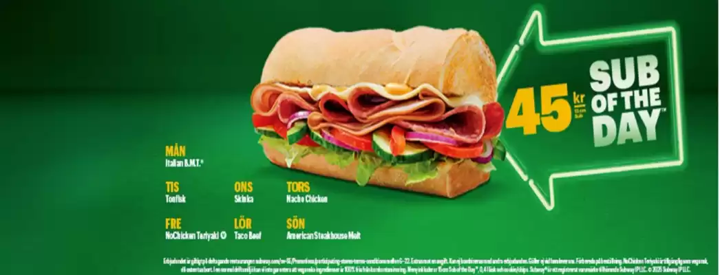 Subway (giltig till och med 3-09)