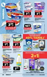 Netto gazetka tydzień 36 Strona 24: Serek śmietankowy Łaciaty €2,99, Serek wiejski wysokobiałkowy Mlekovita €3,79