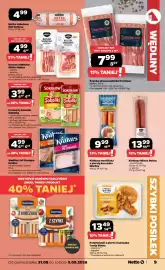 Netto gazetka tydzień 36 Strona 9: Kiełbasa Mistrz Rohus €13,99, Kiełbasa morlińska z piersią kurczaka Morlina €9,99