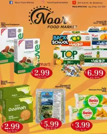 Noor Food Market flyer week 35 Page 1: Switz Samosas Pastry Oily €3,99, Greenworld shanklish cheese €5,99