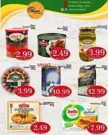 Noor Food Market flyer week 35 Page 4: Switz mutabbaq leaves €7,99, Minar basmati rice €12,99