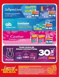 Encarte Rede Top Página 7: Absorvente Sempre Livre Noite e Dia Leve €18,79, Absorvente Ob c/16 €18,99