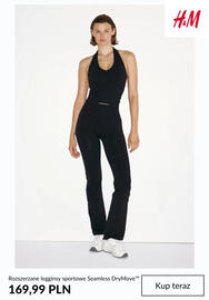 H&M gazetka tydzień 35 Strona 10: Rozszerzane legginsy sportowe Seamless DryMove H & M €169,99