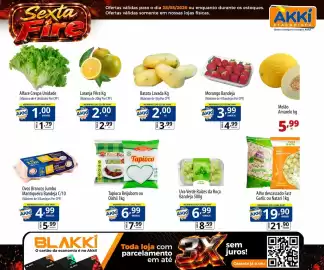 Folheto Akki Atacadista Página 5: Tapioca Beijubom ou Oishii 1kg €6,99, Laranja Pêra Kg €2,00