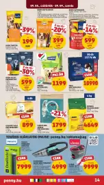PENNY akciós újság hét 36 Oldal 14: Bodie chewy rolls hair & skin €399,00, Purina One száraz macskaeledel €1.799,00