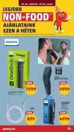 PENNY akciós újság hét 36 Oldal 27: Philips orr és fülszórvágó nt1000 €4.999,00, Philips oneblade borotva €7.999,00