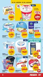PENNY akciós újság hét 36 Oldal 3: Sissy tejföl €699,00, Kinder tejszelet €1.049,00