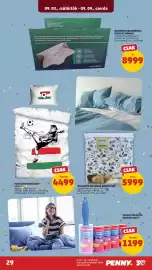 PENNY akciós újság hét 36 Oldal 30: Focis ágynemű szett €4.499,00, Naturtex ergonómiai memory párná €8.999,00