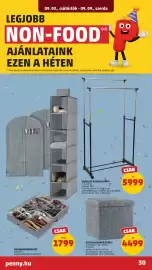 PENNY akciós újság hét 36 Oldal 31: Összehajtható ülőke €4.499,00, Gurulós ruhaállvány €5.999,00