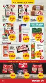PENNY akciós újság hét 36 Oldal 5: Feketeerdei sonka €449,00, Wiesbauer túra felvágott €1.199,00
