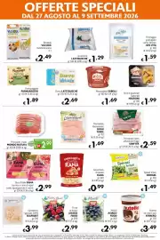 Volantino Eurospesa Pagina 3: Gamberoni sgusciati SEAFROST €3,99, Prosciutto cotto affumicato Praga SENFTER €2,59
