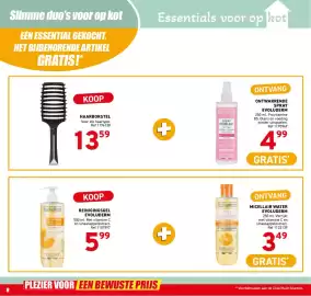 Trafic folder Pagina 8: Ontwarrende spray evoluderm €4,99, Haarborstel €13,59