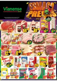Encarte Vianense Supermercados semana 35 Página 1: Caldo real especial €4,99, Massa sêmola aldente espaguete €4,99