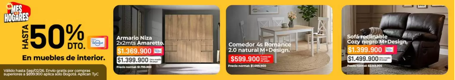 Catálogo Easy semana 35 Página 1: Pago - comedor 4s romance 2.0 natural m+design €599.900,00
