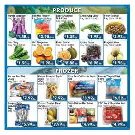 Blue Sky Supermarket flyer week 35 Page 3: Viva Sea California Squid €8,99, Green Ong Choy €1,98