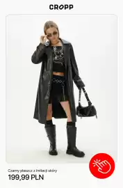 Cropp gazetka tydzień 35 Strona 8: Czarny płaszcz z imitacji skóry Cropp €199,99