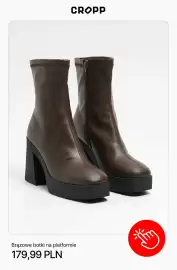Cropp gazetka tydzień 35 Strona 9: Brązowe botki na platformie Cropp €179,99