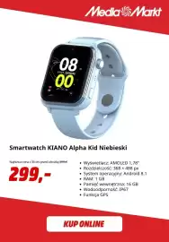 Media Markt gazetka tydzień 35 Strona 3: Smartwatch Kiano Alpha Kid niebieski €299,00
