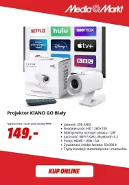Media Markt gazetka tydzień 35 Strona 4: Projektor Kiano Go biały €149,00