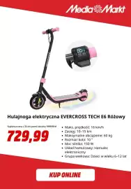 Media Markt gazetka tydzień 35 Strona 9: Hulajnoga elektryczna Evercross Tech E6 różowy €729,99